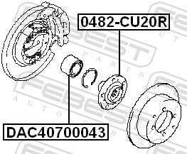 FEBEST DAC40700043 EAN: 4056111013589.