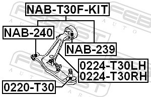 FEBEST NAB-T30F-KIT EAN: 4056111101354.