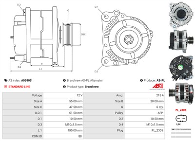 AS-PL A0690S EAN: 5902129107859.