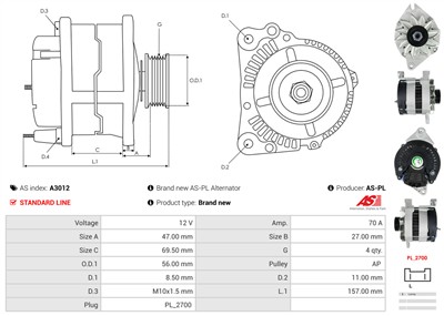 AS-PL A3012 EAN: 5901259403503.