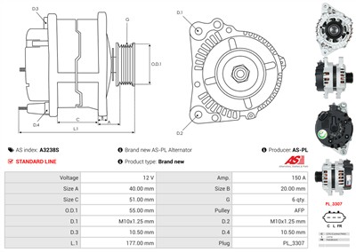 AS-PL A3238S EAN: 5902129130222.