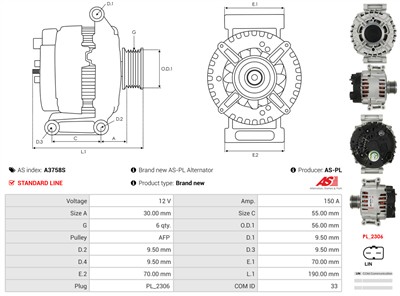AS-PL A3758S EAN: 5902129227151.