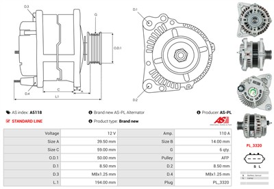 AS-PL A5118 EAN: 5902129003151.