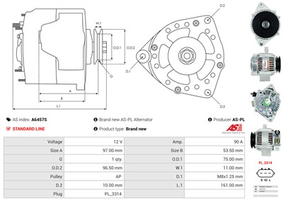AS-PL A6457S EAN: 5902129061823.