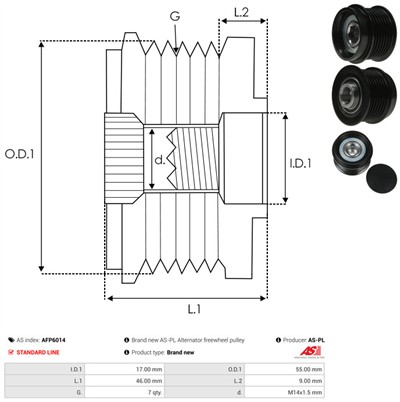 AS-PL AFP6014 EAN: 5901259439236.