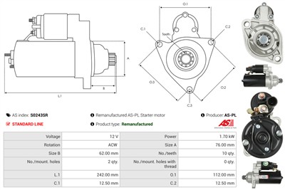 AS-PL S0243SR EAN: 5902129161134.