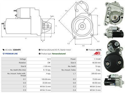 AS-PL S3004PR EAN: 5902129074908.
