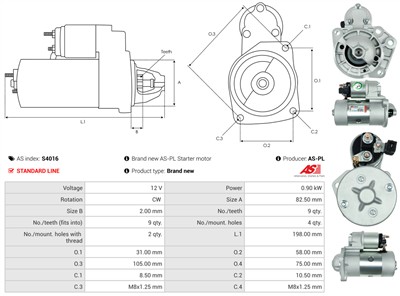 AS-PL S4016 EAN: 5901259422467.