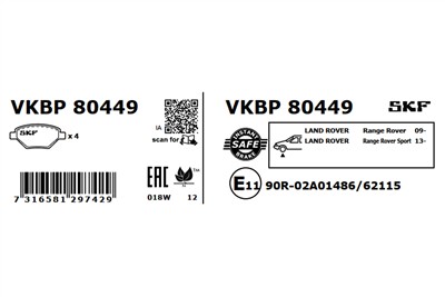 SKF VKBP 80449 EAN: 7316581297429.