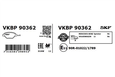 SKF VKBP 90362 EAN: 7316581298952.