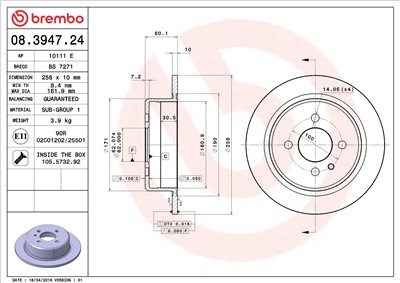 BREMBO 08.3947.24 EAN: 8020584013472.