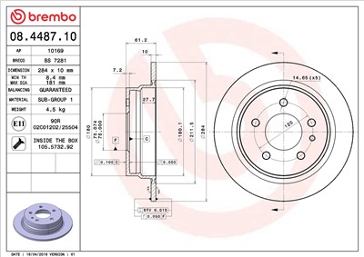 BREMBO 08.4487.10 EAN: 8020584448717.