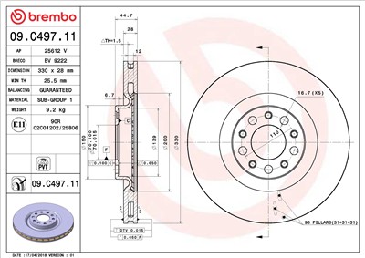 BREMBO 09.C497.11 EAN: 8020584224755.