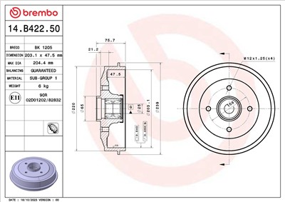 BREMBO 14.B422.50