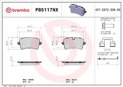 BREMBO P85117NX EAN: 8020584130650.