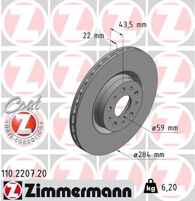 ZIMMERMANN 110.2207.20 EAN: 4250238743781.