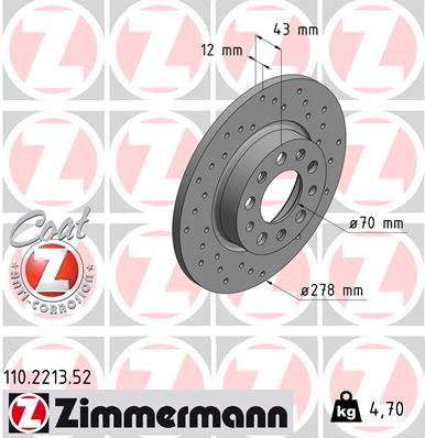 ZIMMERMANN 110.2213.52 EAN: 4250238784319.