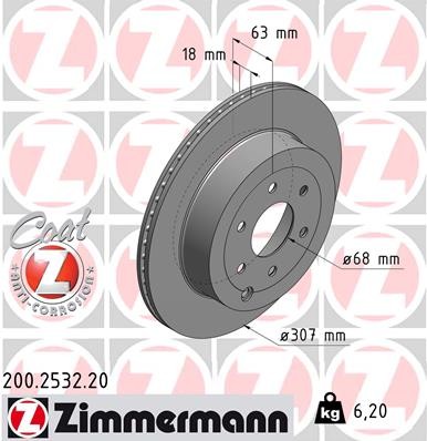 ZIMMERMANN 200.2532.20 EAN: 4250238758334.