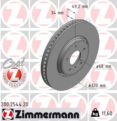 ZIMMERMANN 200.2544.20 EAN: 4250238785545.