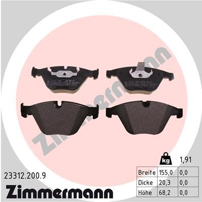 ZIMMERMANN 23312.200.9 Číslo výrobce: 23312. EAN: 4250238745488.