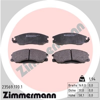 ZIMMERMANN 23569.170.1 Číslo výrobce: 23569. EAN: 4250238738770.