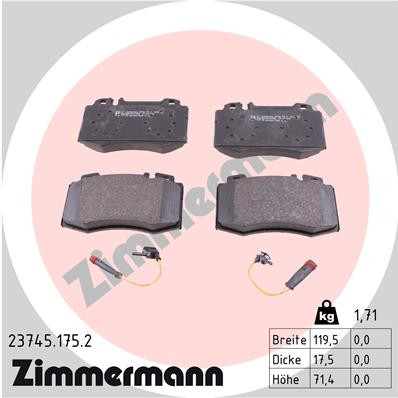 ZIMMERMANN 23745.175.2 Číslo výrobce: 23271. EAN: 4250238739401.