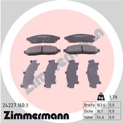 ZIMMERMANN 24227.160.1 Číslo výrobce: 24227. EAN: 4250238759782.