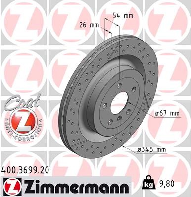ZIMMERMANN 400.3699.20 EAN: 4250238760498.