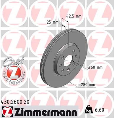ZIMMERMANN 430.2600.20 EAN: 4250238755890.