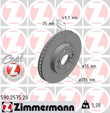 ZIMMERMANN 590.2575.20 EAN: 4250238762447.