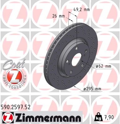 ZIMMERMANN 590.2597.52 EAN: 4250238753643.