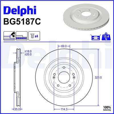DELPHI BG5187C EAN: 5012759582893.