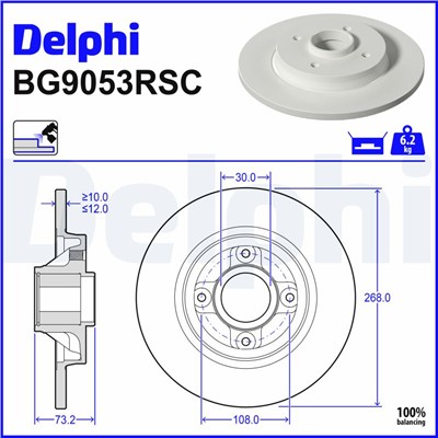 DELPHI BG9053RSC EAN: 5012759533390.