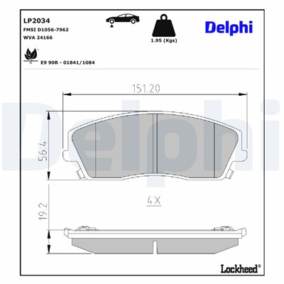 DELPHI LP2034 EAN: 5012759428306.