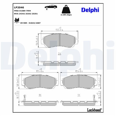 DELPHI LP2046 EAN: 5012759416730.
