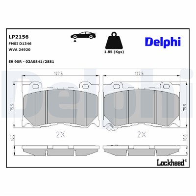 DELPHI LP2156 EAN: 5012759434215.