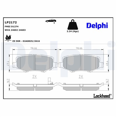 DELPHI LP2172 EAN: 5012759442173.