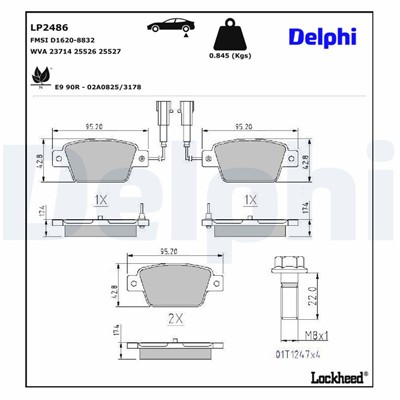DELPHI LP2486 EAN: 5012759512463.