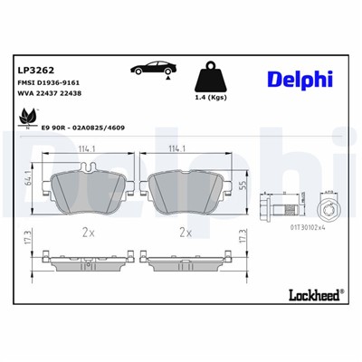 DELPHI LP3262 EAN: 5012759977385.