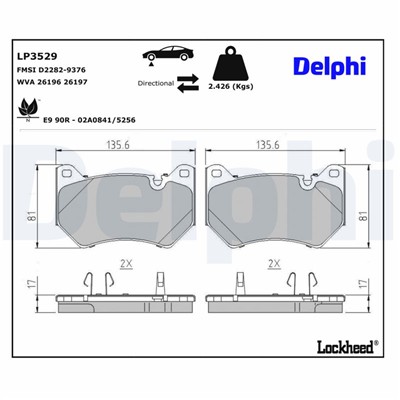 DELPHI LP3529 EAN: 5012759549186.