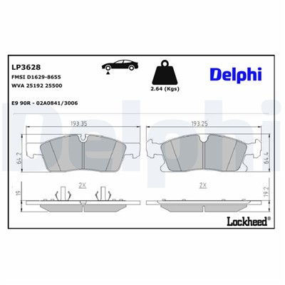 DELPHI LP3628 EAN: 5012759552780.