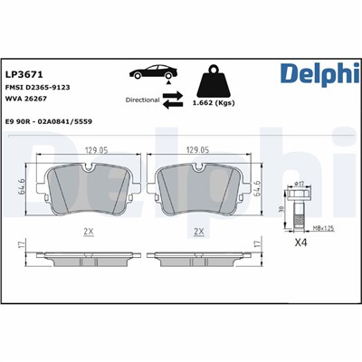 DELPHI LP3671 EAN: 5012759562017.