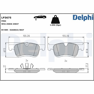 DELPHI LP3675 EAN: 5012759999837.