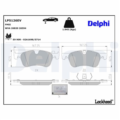 DELPHI LP3914 EAN: 5012759602577.