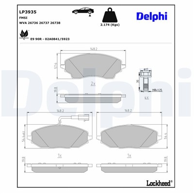 DELPHI LP3935 EAN: 5012759633465.