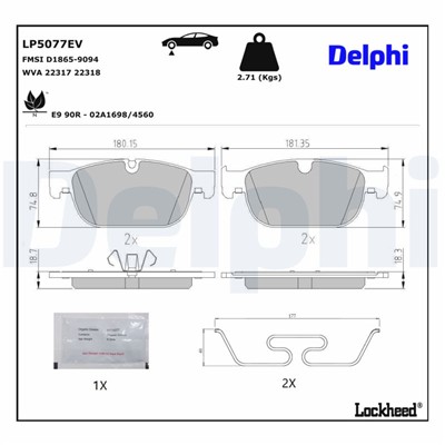 DELPHI LP5077EV EAN: 5012759602294.