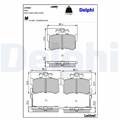 DELPHI LP880 EAN: 5012759913345.