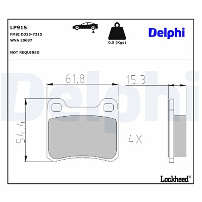 DELPHI LP915 EAN: 5012759930564.