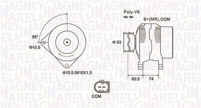 MAGNETI MARELLI 063731905010 Číslo výrobce: MQA1905. EAN: 8001063788661.